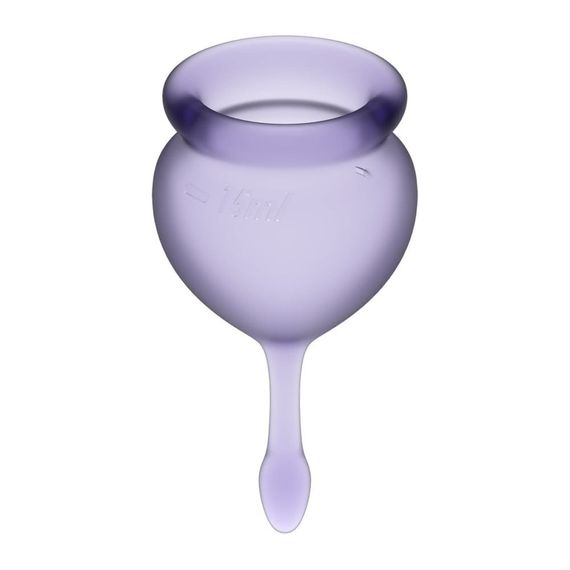 Набор многоразовых менструальных чаш Satisfyer Feel good медицинский силикон, 15 мл и 20 мл Sex Aura | Зображення 1