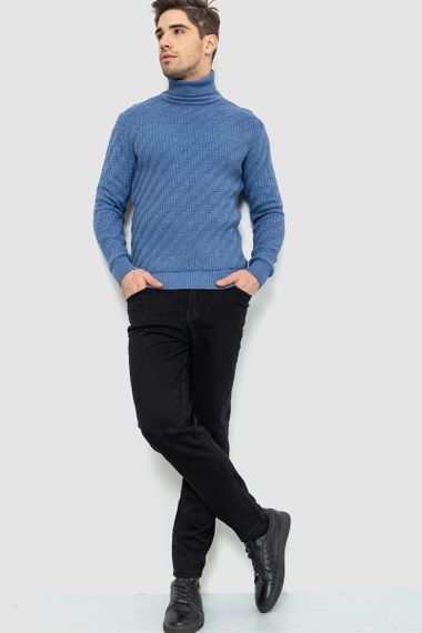 Гольф чоловічий, колір джинс, 161R696 | Зображення 1