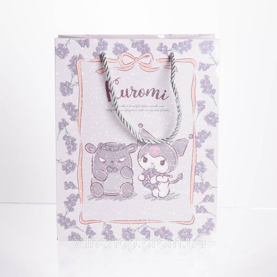 Набір подарункових пакетів з паперу 10 (шт.) Kuromi картонні гарні пакети для подарунків 19×9.5×24.5 (см) Фіолетовий HP-10359-11V