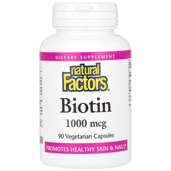 Биотин Natural Factors Biotin 1000 mcg 90 Veg Caps