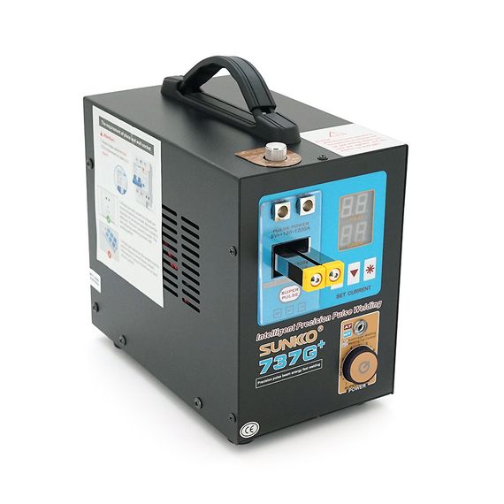 Апарат точкового зварювання конденсаторний SUNKKO S737G+, Ni-Cd, Ni-MH, Li-Ion, стрічка 0,05-0,2 мм, струм 80-800А, 220V, 4.2kW | Зображення 1