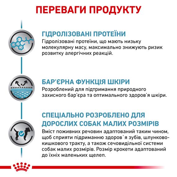 Сухой корм гипоаллергенный для собак мелких пород Royal Canin Hypoallergenic Small Dog, 3.5 кг | Зображення 2