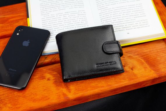 Чорне класичне портмоне з натуральної шкіри Marco Coverna MC-2003Н-1 | Зображення 7