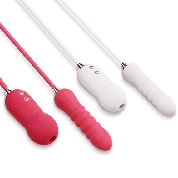 Пульсатор з вакуумним стимулятором KISTOY Cathy White на гнучкому з'єднанні | Зображення 7