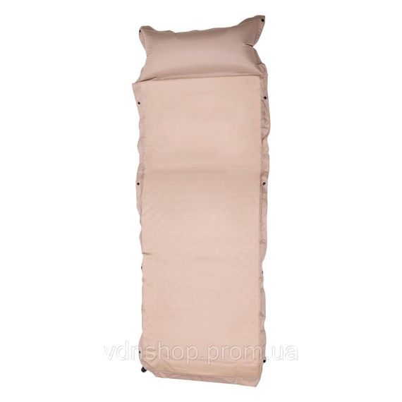 Матрац у намет 175х65х4 см матрац похідний туристичний з надувним підголівником Бежевий SJ-0028-3