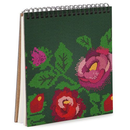 Скетчбук Цветы в стиле вышивки 17x18 см (BDK_23S017)