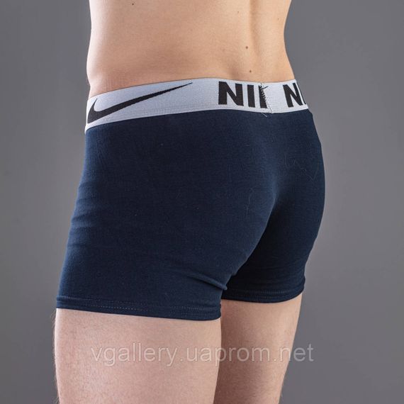 Мужские трусы Nike, мужские боксеры Найк, хлопковые трусы Найк Премиум качества XL, Темно-синий | Зображення 1
