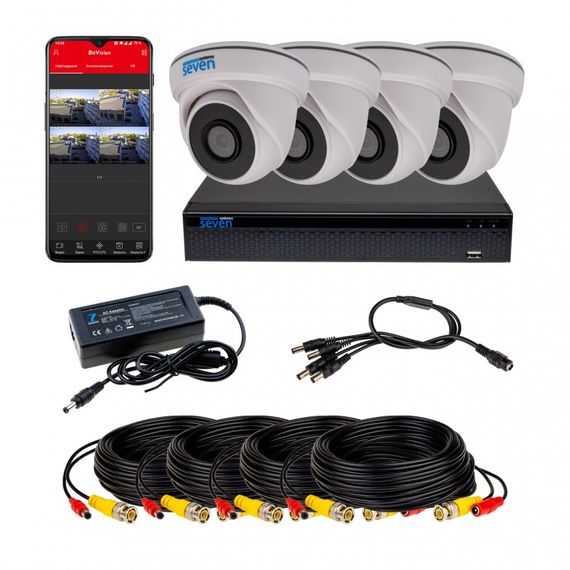 Комплект видеонаблюдения SEVEN KS-7614I-2MP на 4 камеры 2Мр | Зображення 5
