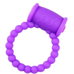 Эрекционное виброкольцо - Beads Ring фиолетовый sexstyle