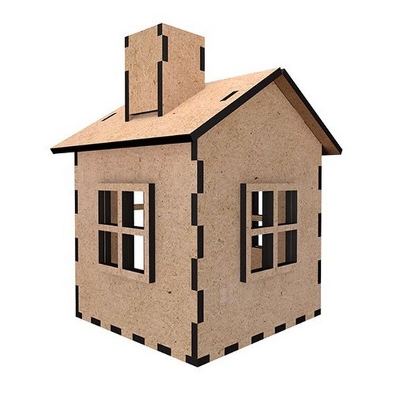 Заготовка для декорирования "Домик 9" FDPO-348 с LED свечой в комплекте | Зображення 2