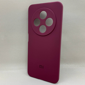 Чохол з логотипом для Xiaomi Redmi 14C 4G | Протиударний | Soft Touch | Бордовий