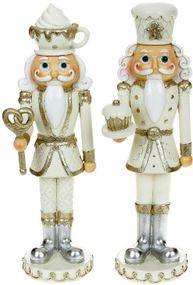 Декоративные фигурки в наборе Щелкунчик 22.5 см white 2 шт