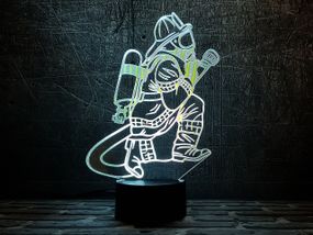 Сменная пластина для 3D светильников "Пожарный 2" 3DTOYSLAMP