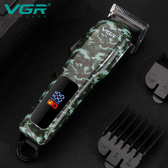 Акумуляторна машинка для стрижки VGR V-665 , 4 насадки, регулятор висоти, LED дисплей | Зображення 5