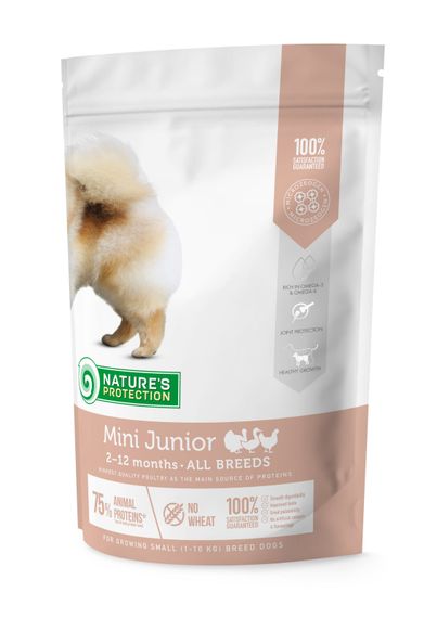 Nature's Protection Mini Junior Small Breeds Сухий корм для цуценят 500 г