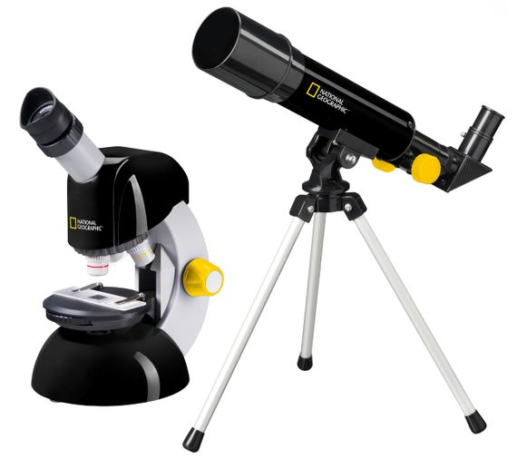 Мікроскоп National Geographic Junior 40x-640x + телескоп 50/360, набір мікроскоп та телескоп для дитини