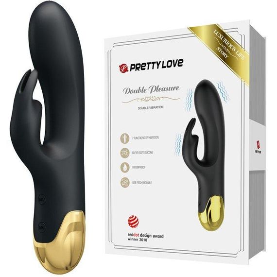 Вібратор з кліторальною стимуляцією Pretty Love "Double Pleasure" BI-014626 Sex Aura