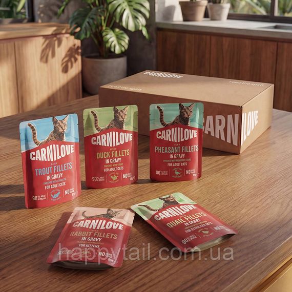 Вологий корм Carnilove Cat Gravy Duck з качкою та котячою м'ятою в соусі для дорослих котів пауч 85 г | Зображення 4