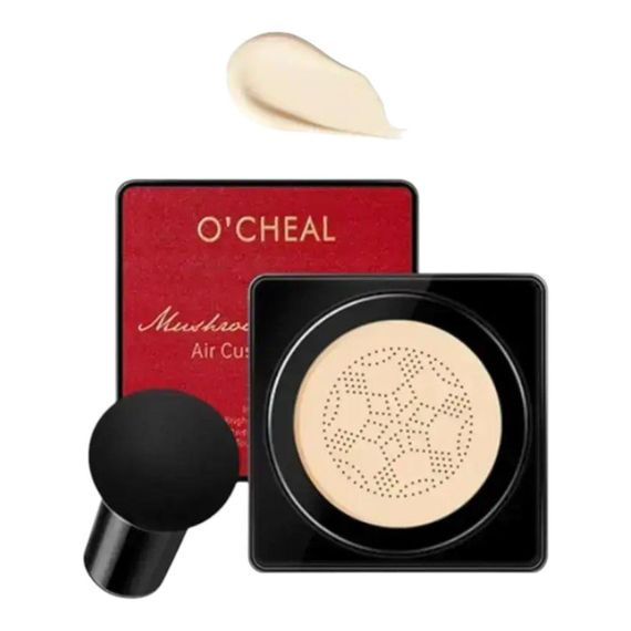 Кушон для лица + спонжик Beauty Linasi Red O`CHEAL, Натуральный оттенок / Тональный крем / Крем пудра | Зображення 1