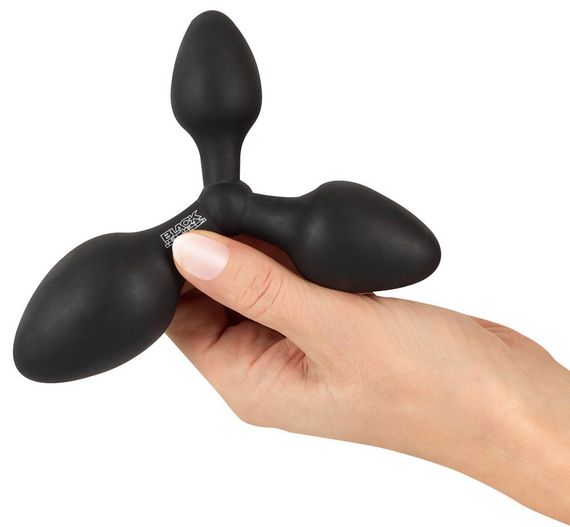 Тройная анальная пробка Black Velvets (3-в-1), силикон sexstyle | Зображення 5