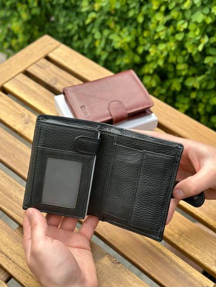 Чоловічий шкіряний гаманець люкс, чоловіче портмоне натуральна шкіра HORTON 301B | Зображення 3