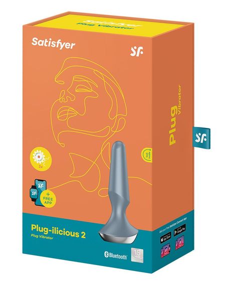 Анальна смарт-вібропробка Satisfyer Plug-ilicious 2, Сірий | Зображення 4