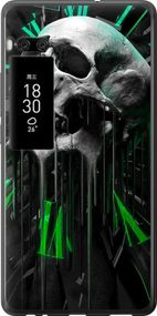 Чехол на Meizu Pro 7 Plus Череп-часы "4100u-1131-17620"