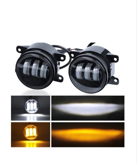 Комплект протититуманних LED фар AllLight FB-350Y D=90 мм White+Yellow (Renault, Citroen, Ford, Mitsubishi, Opel, | Зображення 1