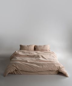 Постельное белье Limasso Stonewashed Ranforce 200 х 220 см Akdeniz Bej