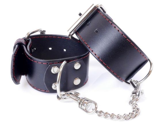 Наручники зі штучної шкіри Fetish Boss Series - Handcuffs with Red Line, BS3300115 Sex Aura | Зображення 2