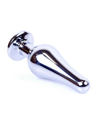 Анальная пробка Boys of Toys Jewellery Silver Long Plug Черный 3 см | Зображення 1