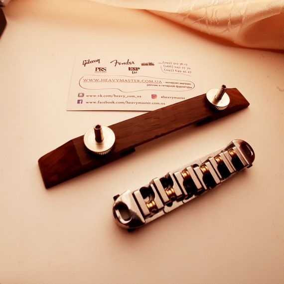 Струнодержатель бридж для акустической гитары полуакустики полуакустической роликовый | Зображення 4