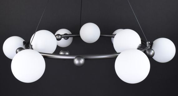 Люстра підвісна на 9 лампочок 27910 Графіт 30-150х86х86 см. | Зображення 2