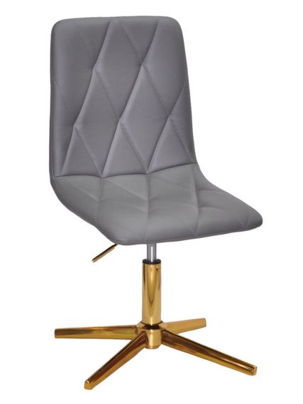 Стул мягкий Fred GD-Modern Base, на золотой крестовине без колес с регулировкой высоты, Кожзам серый 701 | Зображення 4
