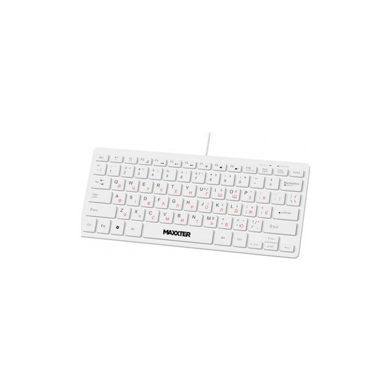 Клавіатура Maxxter KBM-C01W-UA USB UA White (KBM-C01W-UA) | Зображення 1
