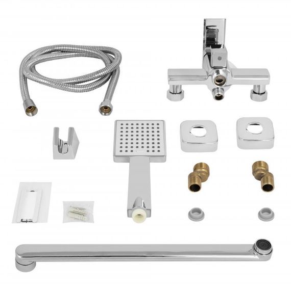 Смеситель для ванны Lidz Dozorca 005 с поворотным изливом (c душевым гарнитуром) (k35) LDDOZ005CRM45405 Chrome | Зображення 5