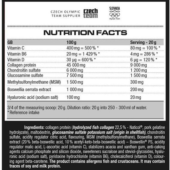 Хондропротектор (для спорту) Nutrend Flexit Gold Drink 400 g /20 servings/ Black Currant | Зображення 1