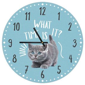 Часы настенные круглые What time is it? 36 см (CHR_P_20A015)
