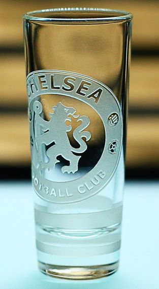 Скляна чарка 60мл ФК Челси Chelsea з гравіюванням подарунок для фаната футбольна стопка | Зображення 2