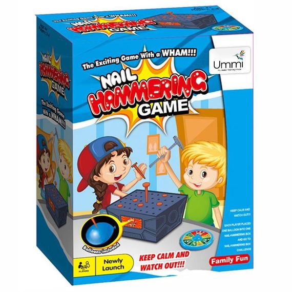 Настольная интерактивная игра Ummi 707-88 Nail Hammering Game Blue | Зображення 5