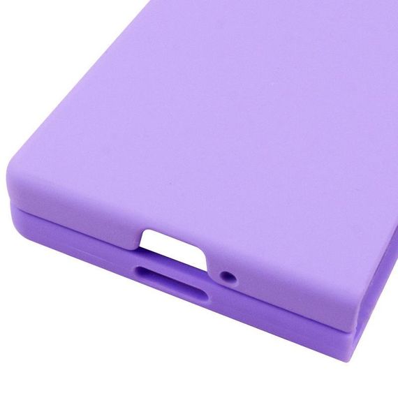 Чохол Foldables Silicone Cover Lakshmi (AAA) для Samsung Galaxy Z Fold5 Білий / White Бузковий / Dasheen | Зображення 5