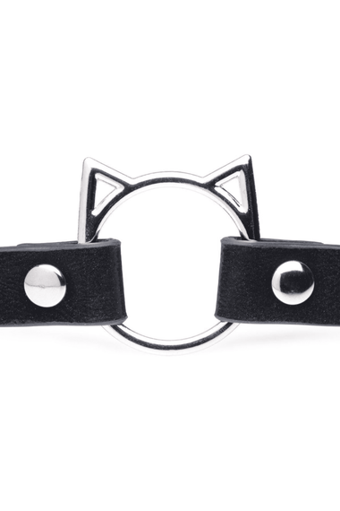 Чокер Master Series Kinky Kitty Ring Slim Choker Чорний One Size | Зображення 1