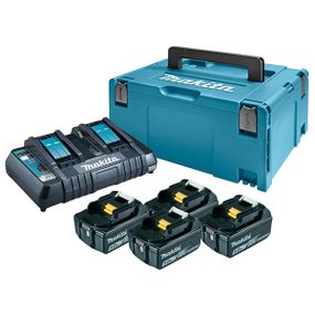Набор аккумуляторов (4 шт) BL1850B (18 В, 5 А·год) и зарядное устройство DC18RD для продукции Makita LXT (MKP3PT184)