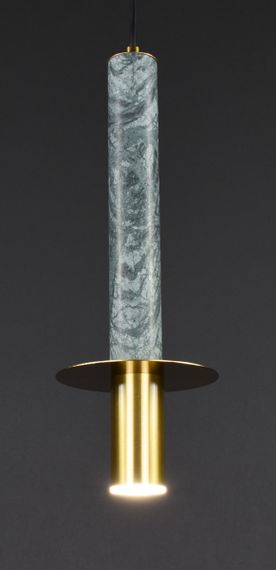 Люстра підвісна на 1 лампочку 27408 Латунь 40-140х12х12 см. | Зображення 2