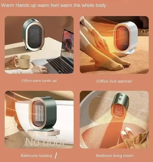 Портативний обігрівач AIR HEATER 1200W · Компактний настільний дуйчик · Міні тепловентилятор з керамічним нагрівачем / А 906-219 | Зображення 5