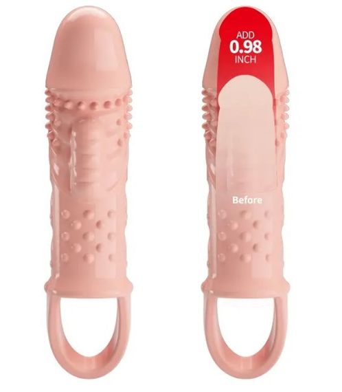 Удлиняющая насадка с вибростимуляцией ( на 2,5 см ) PRETTY LOVE - PENIS SLEEVE Cecelia Sex Aura | Зображення 3