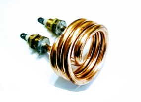 Тен мідний 2500w D 9 штуцер м 14 водяний дистиляторний кручений