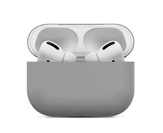 Силіконовий чохол для навушників pods PRO (Сірий)