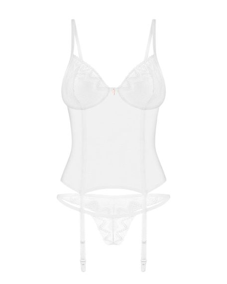 Корсет Obsessive Alissium corset & thong, XS/S, гнучкі кісточки, відкрита спина, стрінги в комплекті sexstyle | Зображення 5
