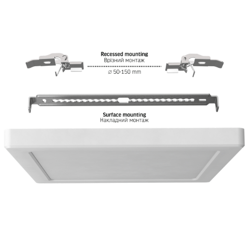LED Світильник 18W квадратний білий VL-DL6S-18CW Videx | Зображення 2